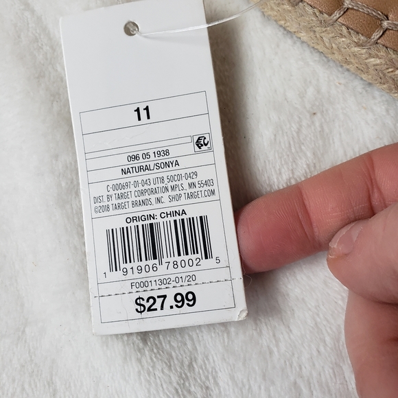 Universal Thread Sonya Espadrille slide sandals womens size 10 summer beach flat - Picture 8 of 8